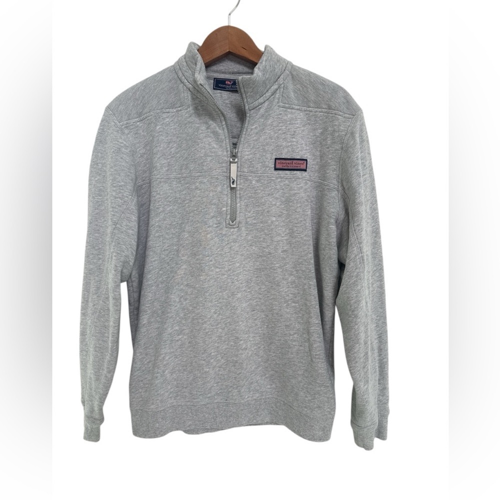 Vineyard Vines Men's Gray Quarter-Zip Sweater Pullover Size Medium